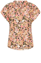 Hailey Coral Blush Tie Neck Blouse