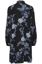 Henna Blue Floral Smock Dress