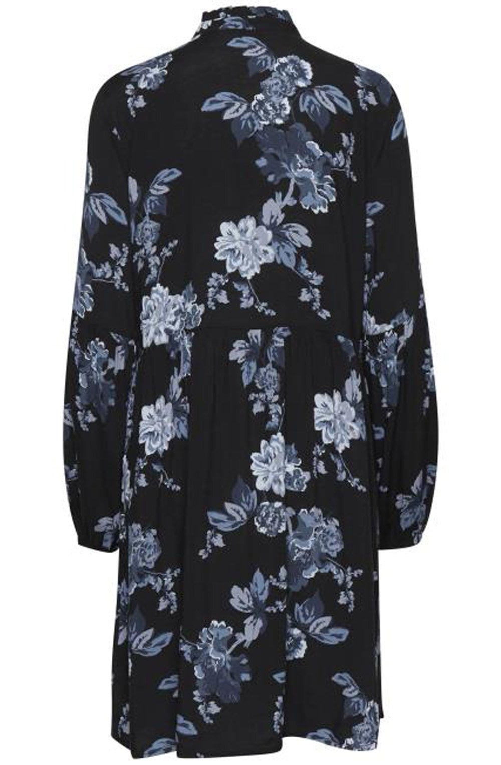 Henna Blue Floral Smock Dress