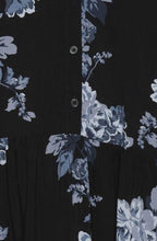 Henna Blue Floral Smock Dress