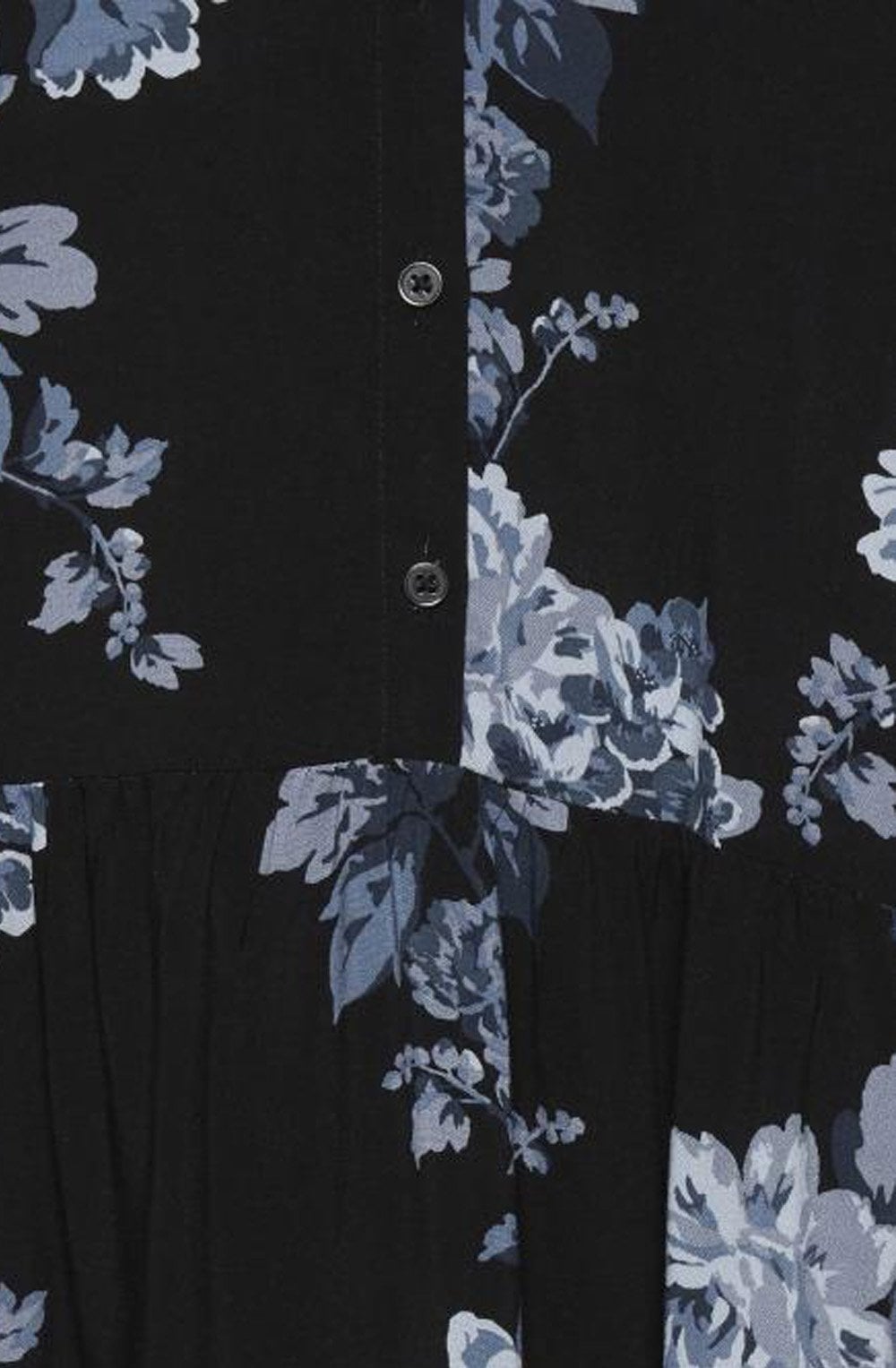 Henna Blue Floral Smock Dress