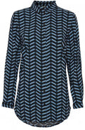 Henna Blue Patterned Shirt