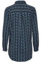 Henna Blue Patterned Shirt
