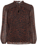 Hima Brunette Ruffled Blouse