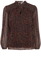 Hima Brunette Ruffled Blouse