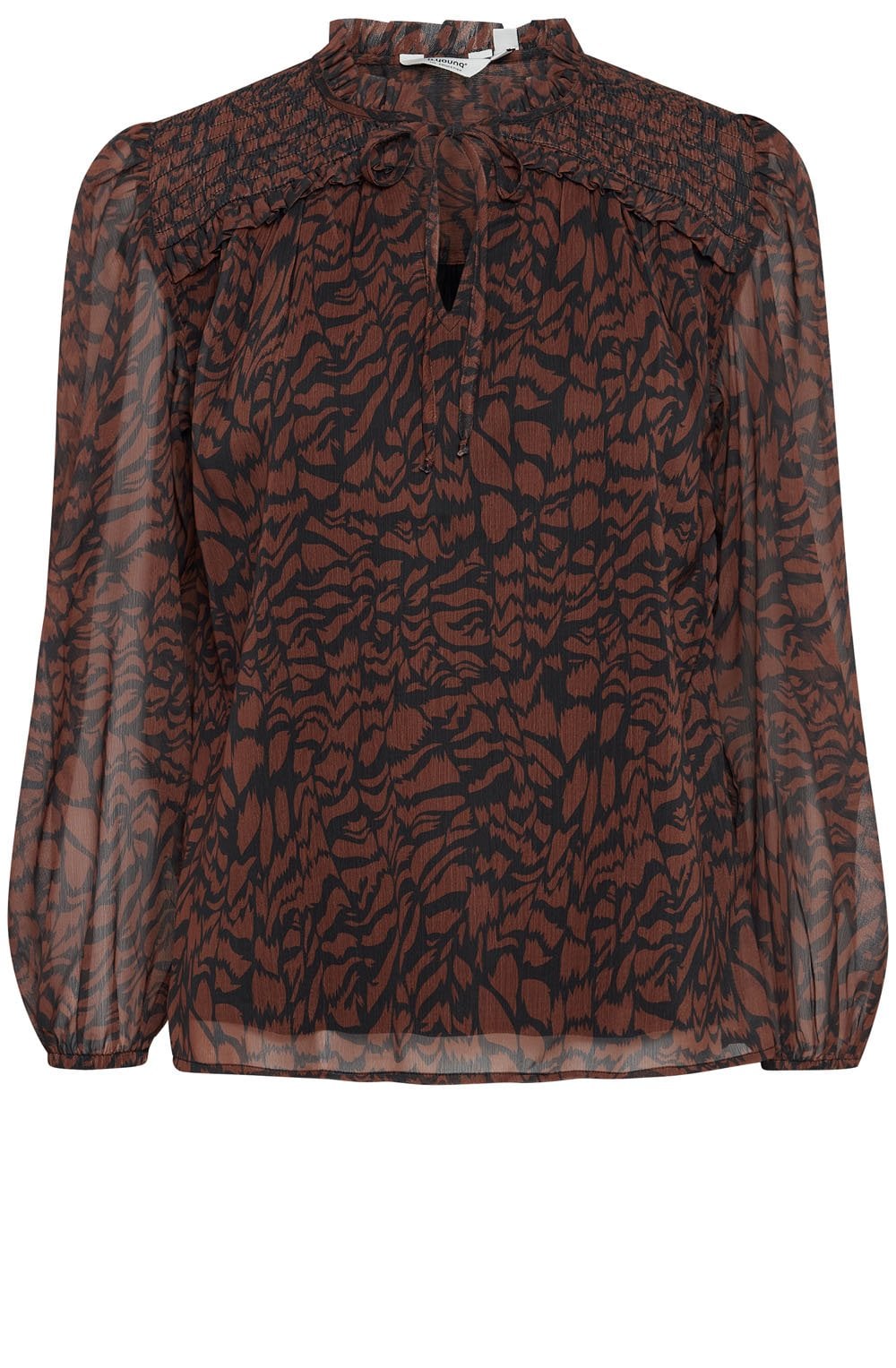 Hima Brunette Ruffled Blouse