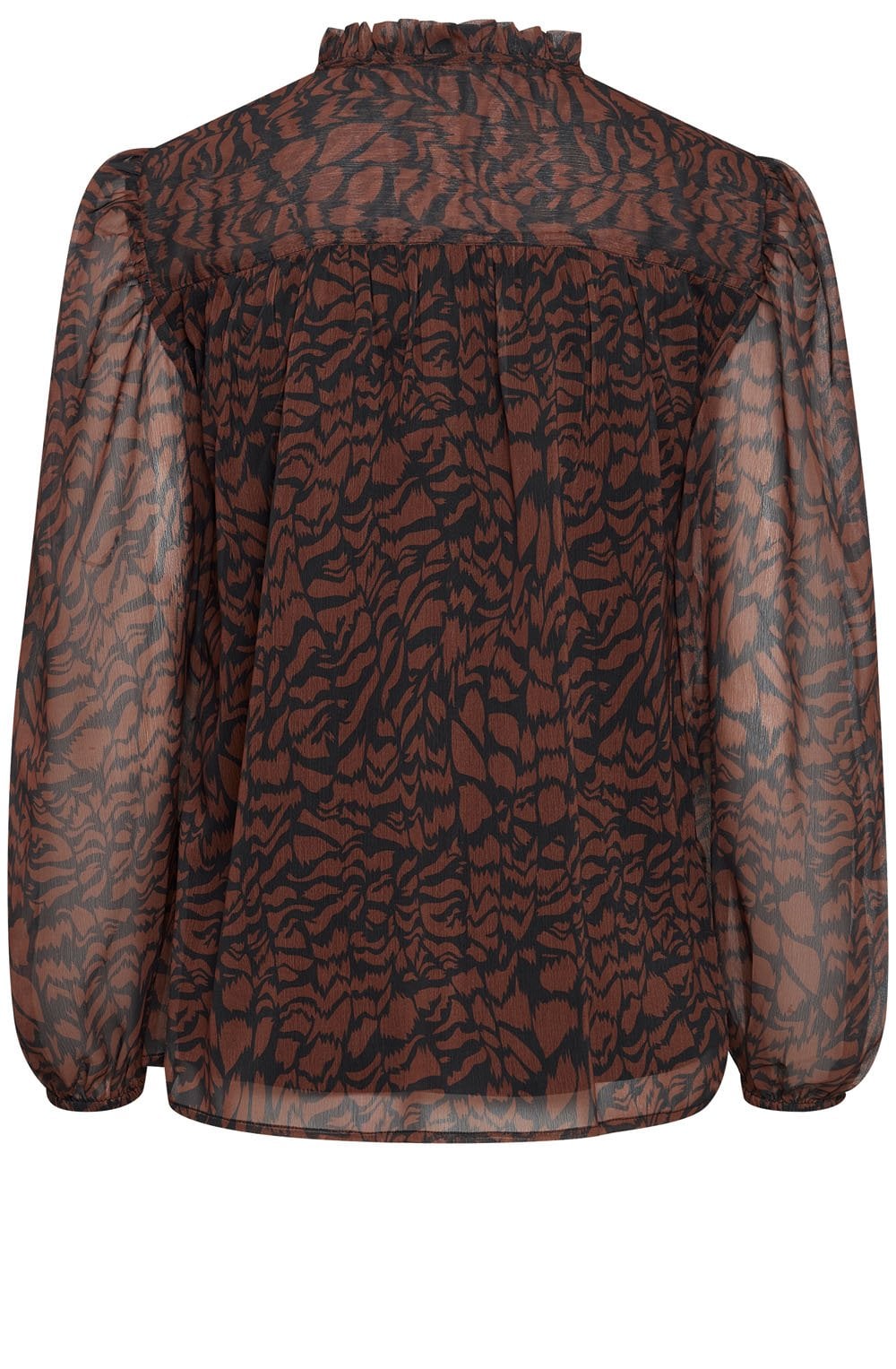 Hima Brunette Ruffled Blouse
