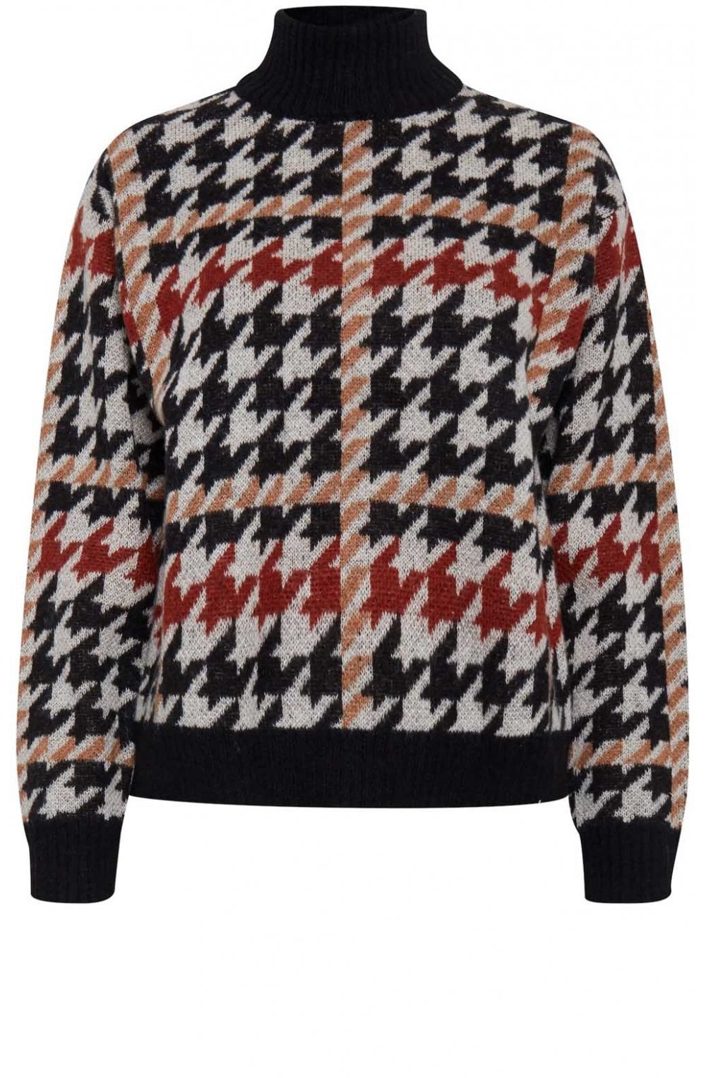 Hounds Tooth Knit Jumper