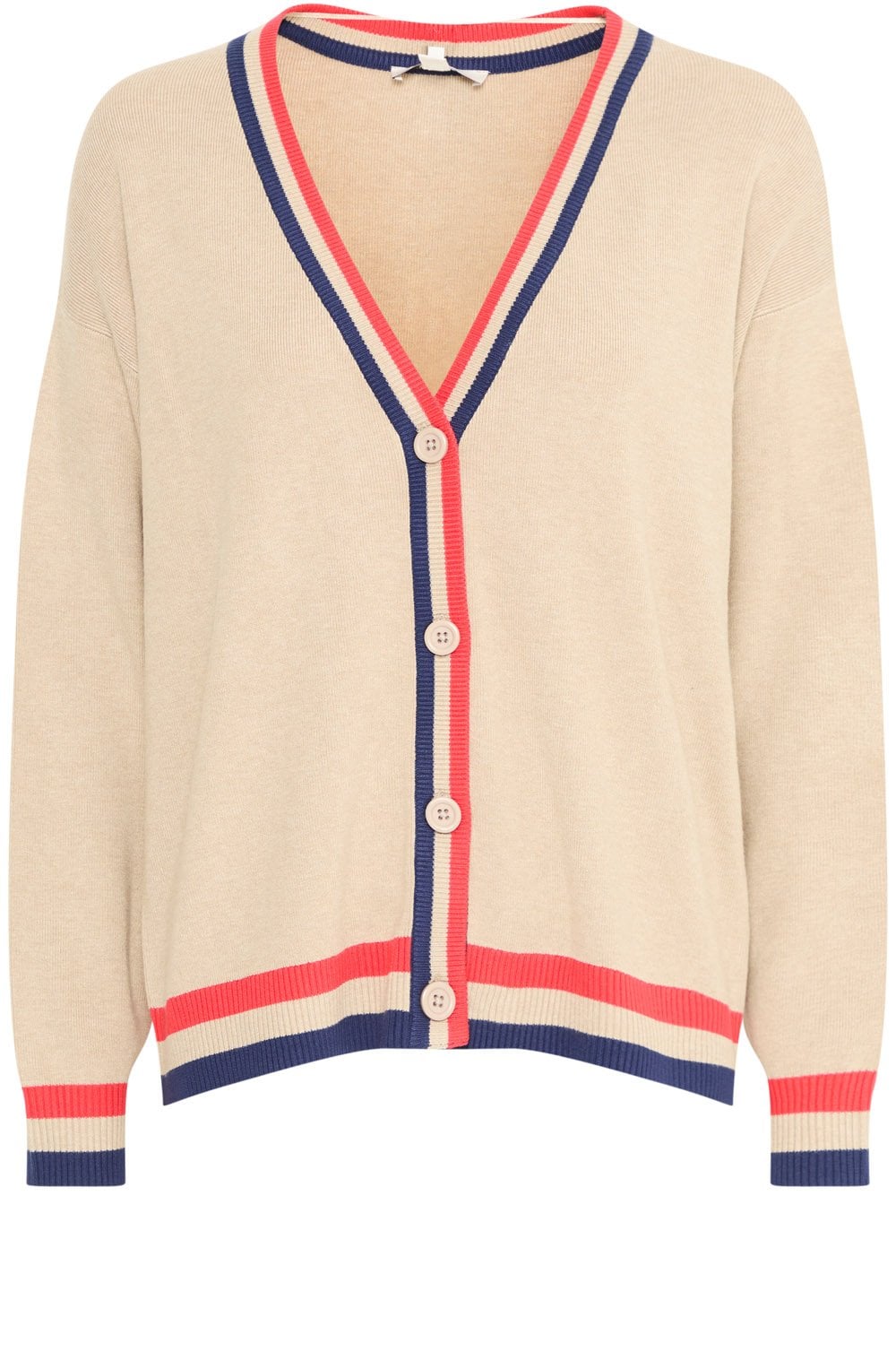 Hummus Mix Statement Stripe Oversized Cardigan