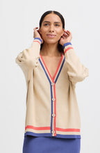 Hummus Mix Statement Stripe Oversized Cardigan