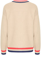 Hummus Mix Statement Stripe Oversized Cardigan