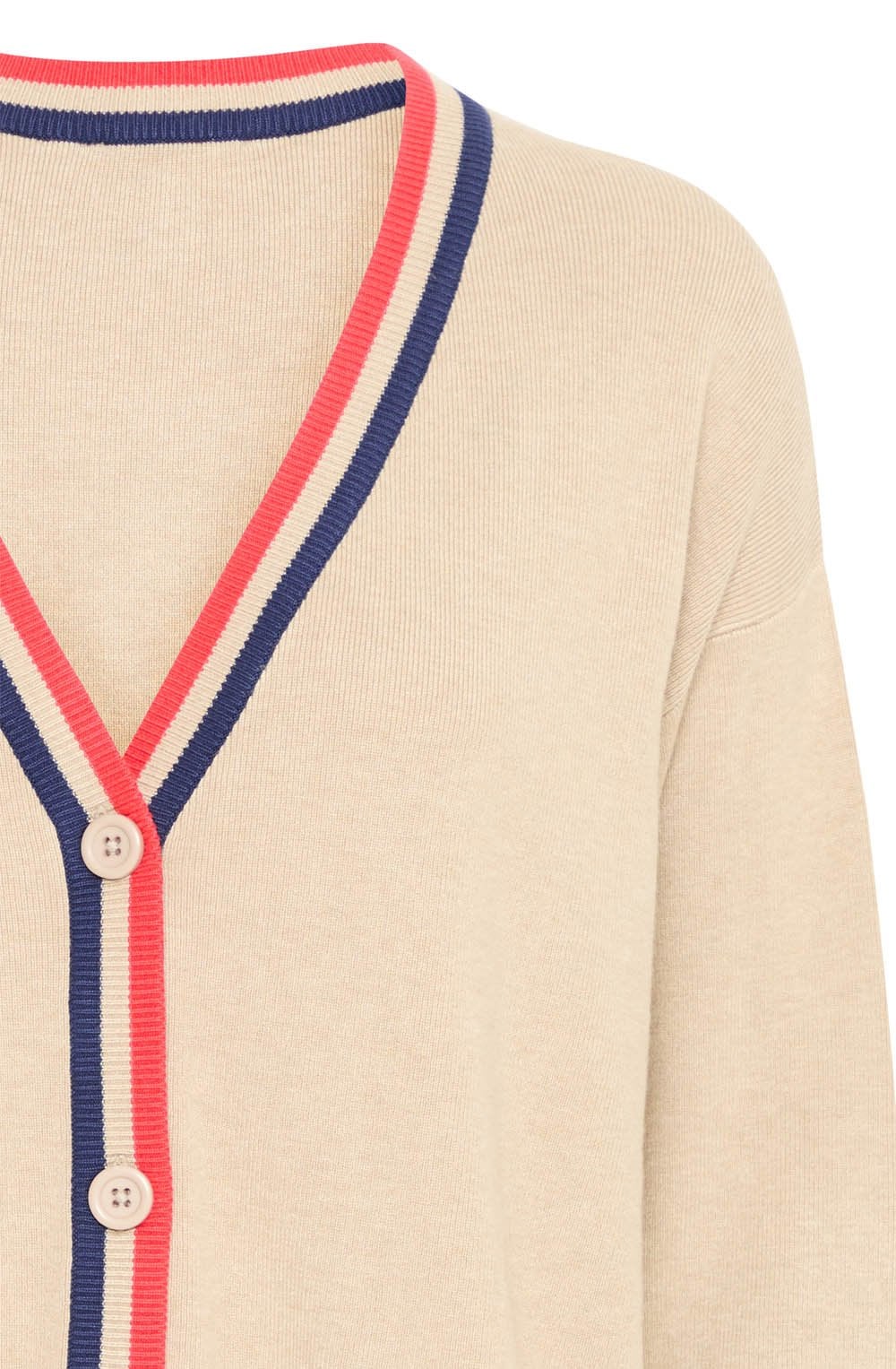 Hummus Mix Statement Stripe Oversized Cardigan