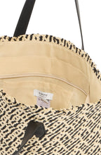 Humus and Black Woven Straw Effect Bavanta Bag