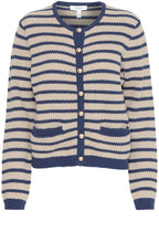 Humus and Navy Striped Cardigan