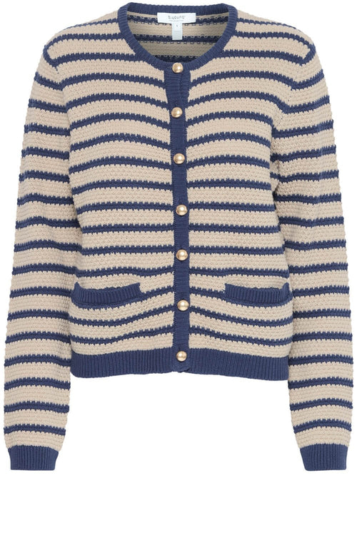 Humus and Navy Striped Cardigan