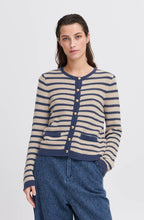 Humus and Navy Striped Cardigan