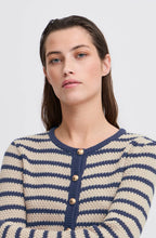 Humus and Navy Striped Cardigan