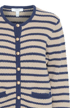 Humus and Navy Striped Cardigan