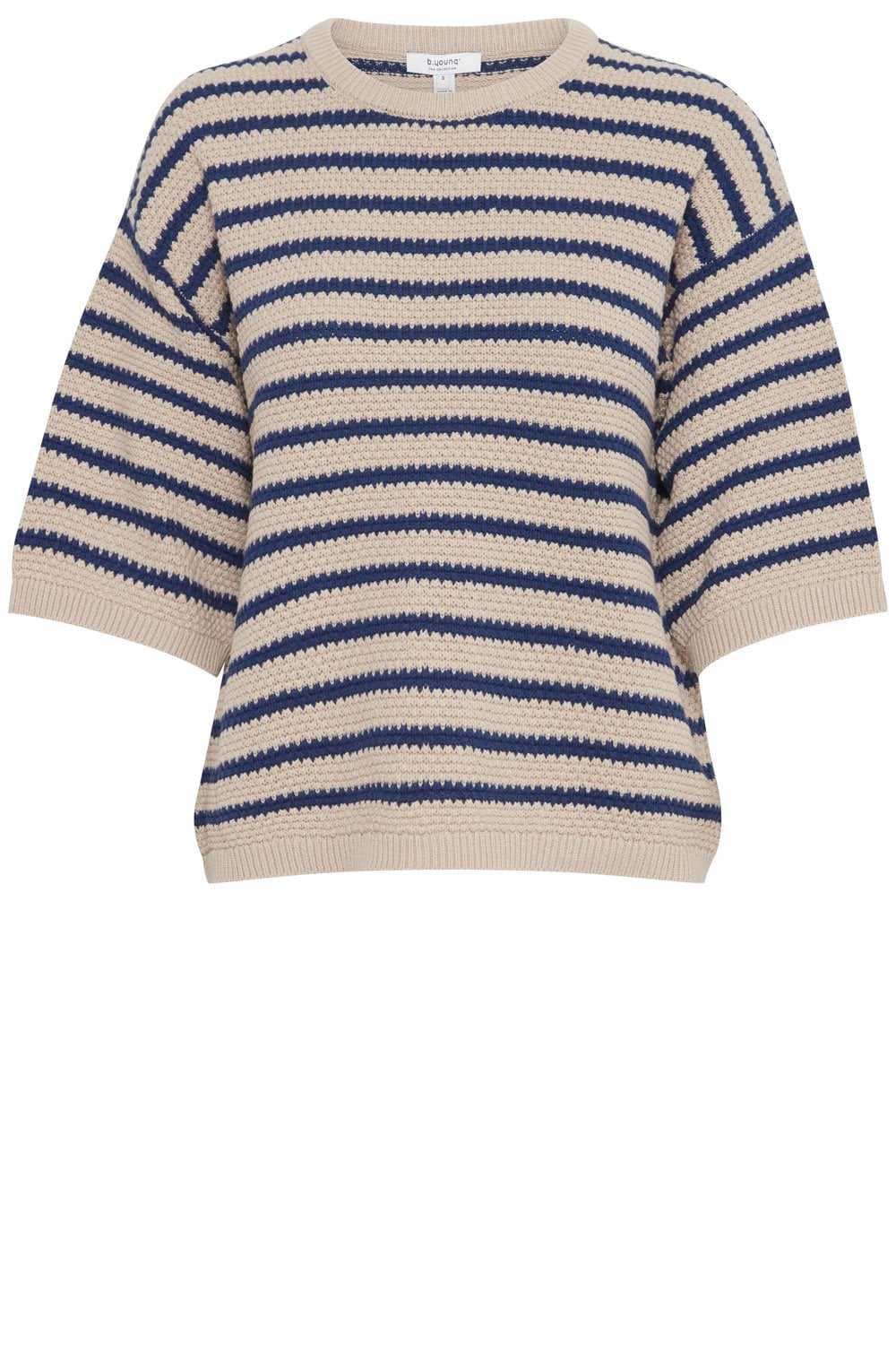 Humus and Navy Striped Relaxed Jumper