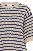 Humus and Navy Striped Relaxed Jumper