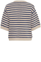 Humus and Navy Striped Relaxed Jumper