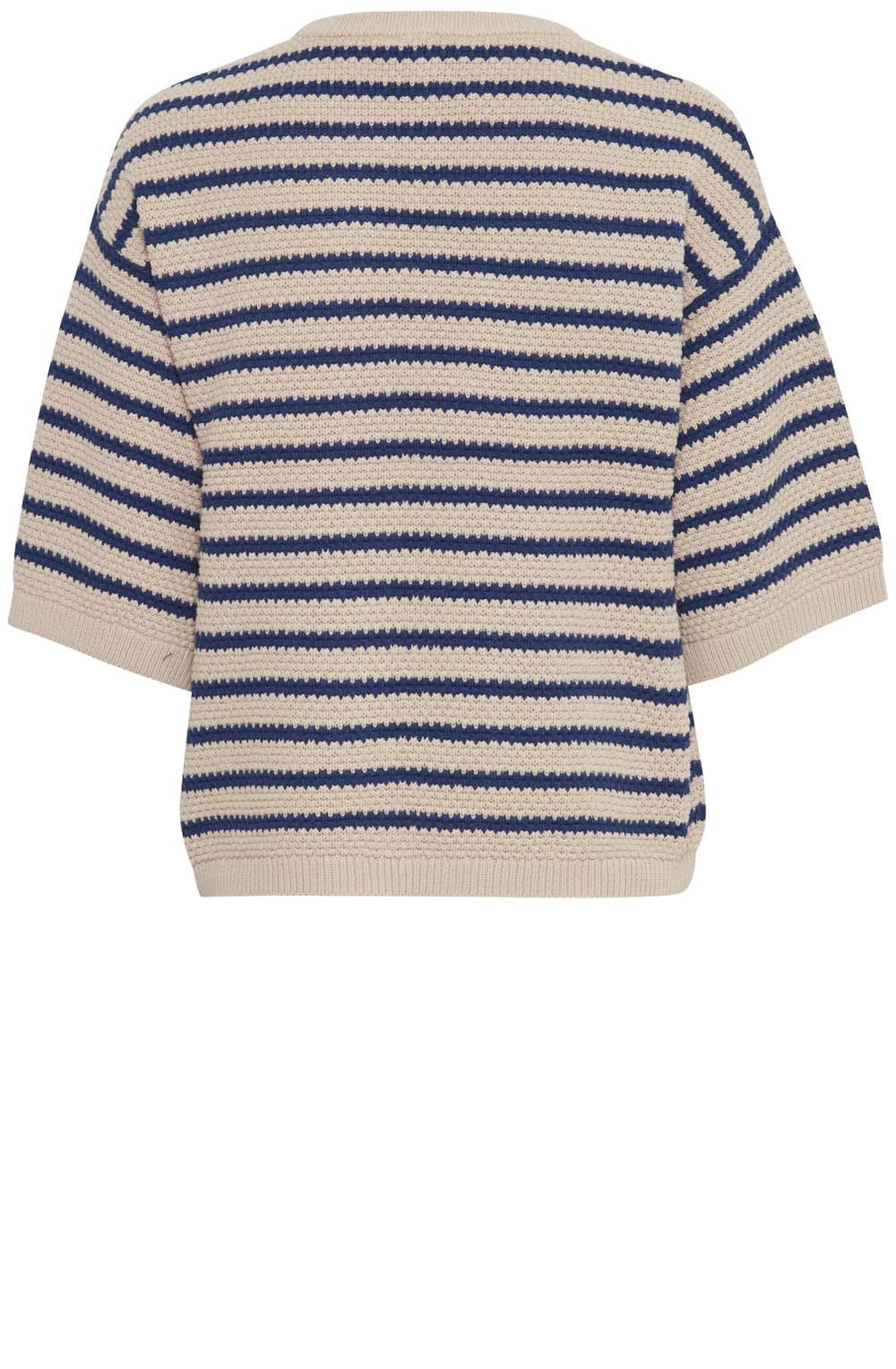 Humus and Navy Striped Relaxed Jumper