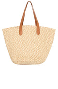 Humus and Tan Woven Straw Effect Bavanta Bag