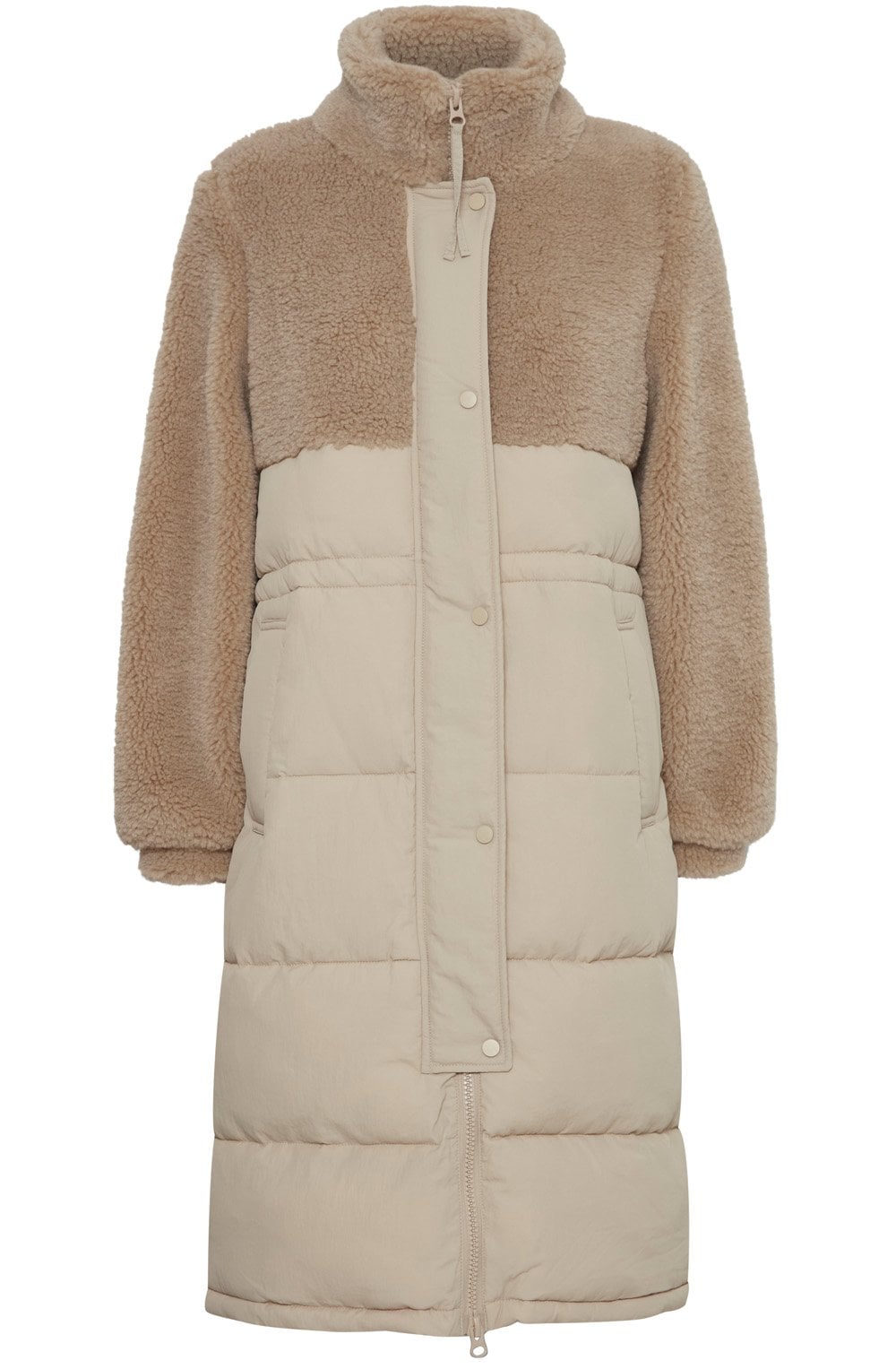 Humus Half Teddy Quilted Anilda Coat