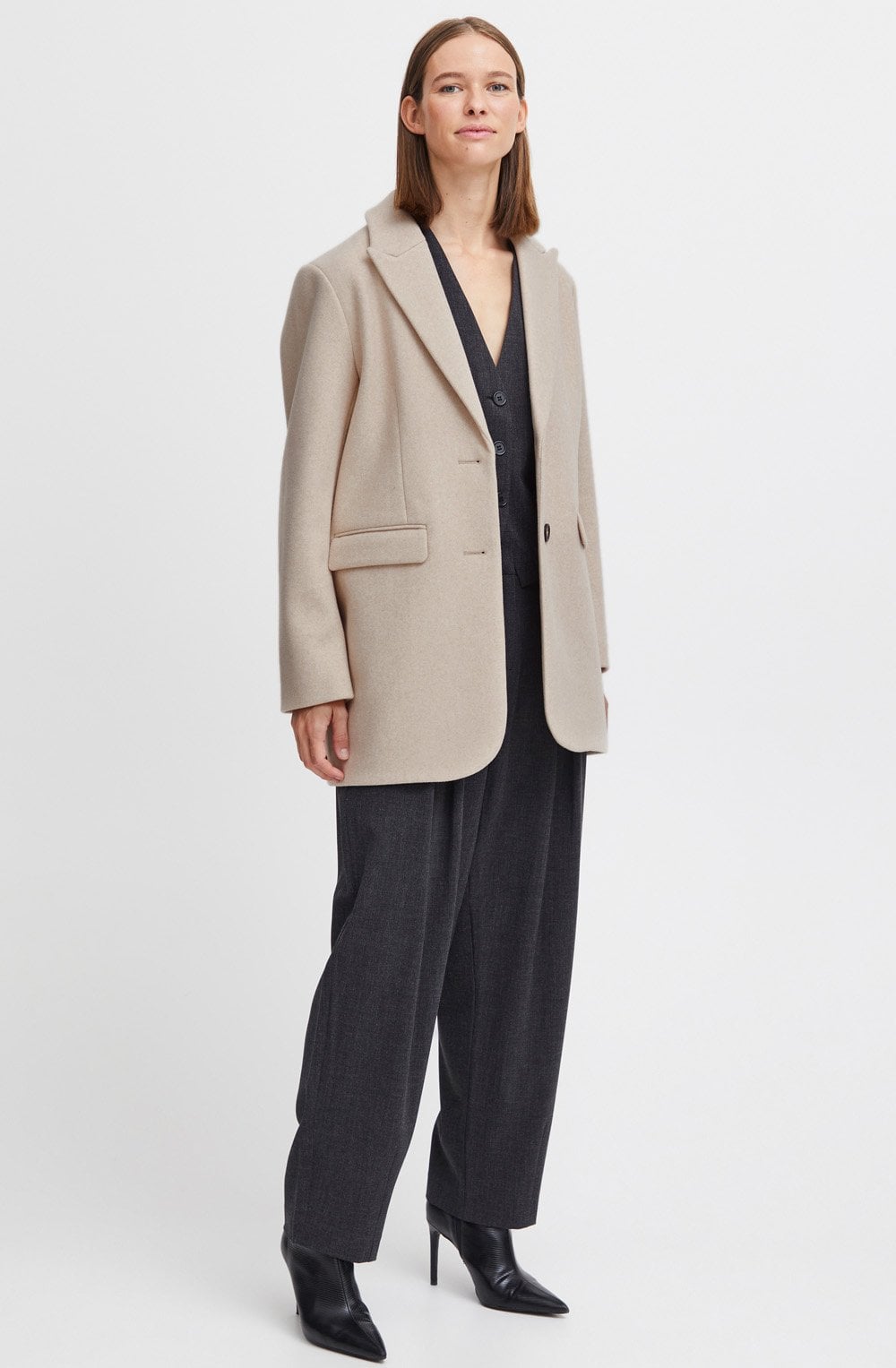 Humus Melange Relaxed Fit Cilia Jacket