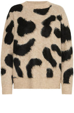 Humus Mix Cow Print Oversized Jumper