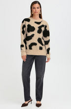 Humus Mix Cow Print Oversized Jumper