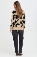 Humus Mix Cow Print Oversized Jumper