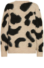 Humus Mix Cow Print Oversized Jumper
