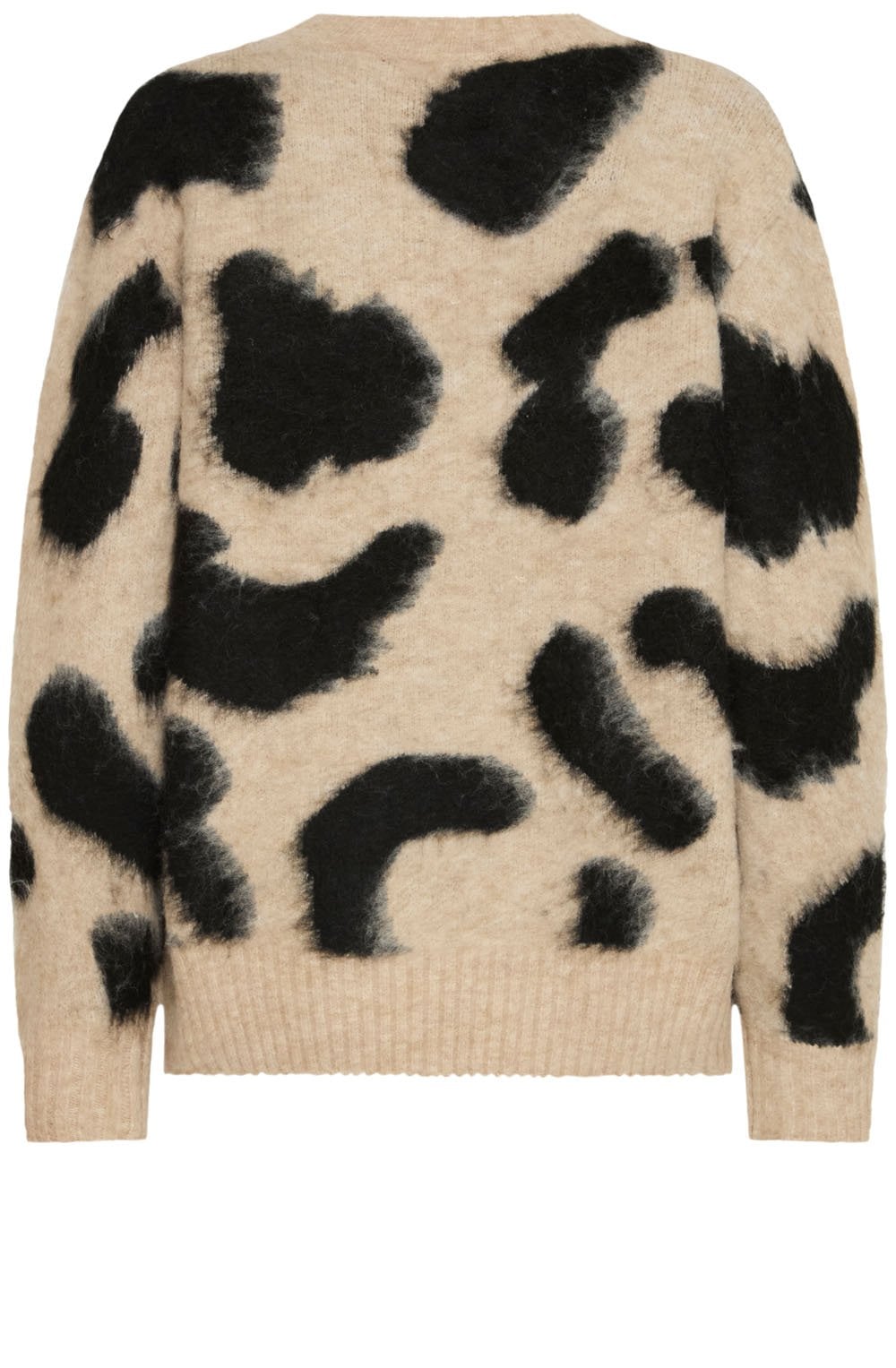 Humus Mix Cow Print Oversized Jumper