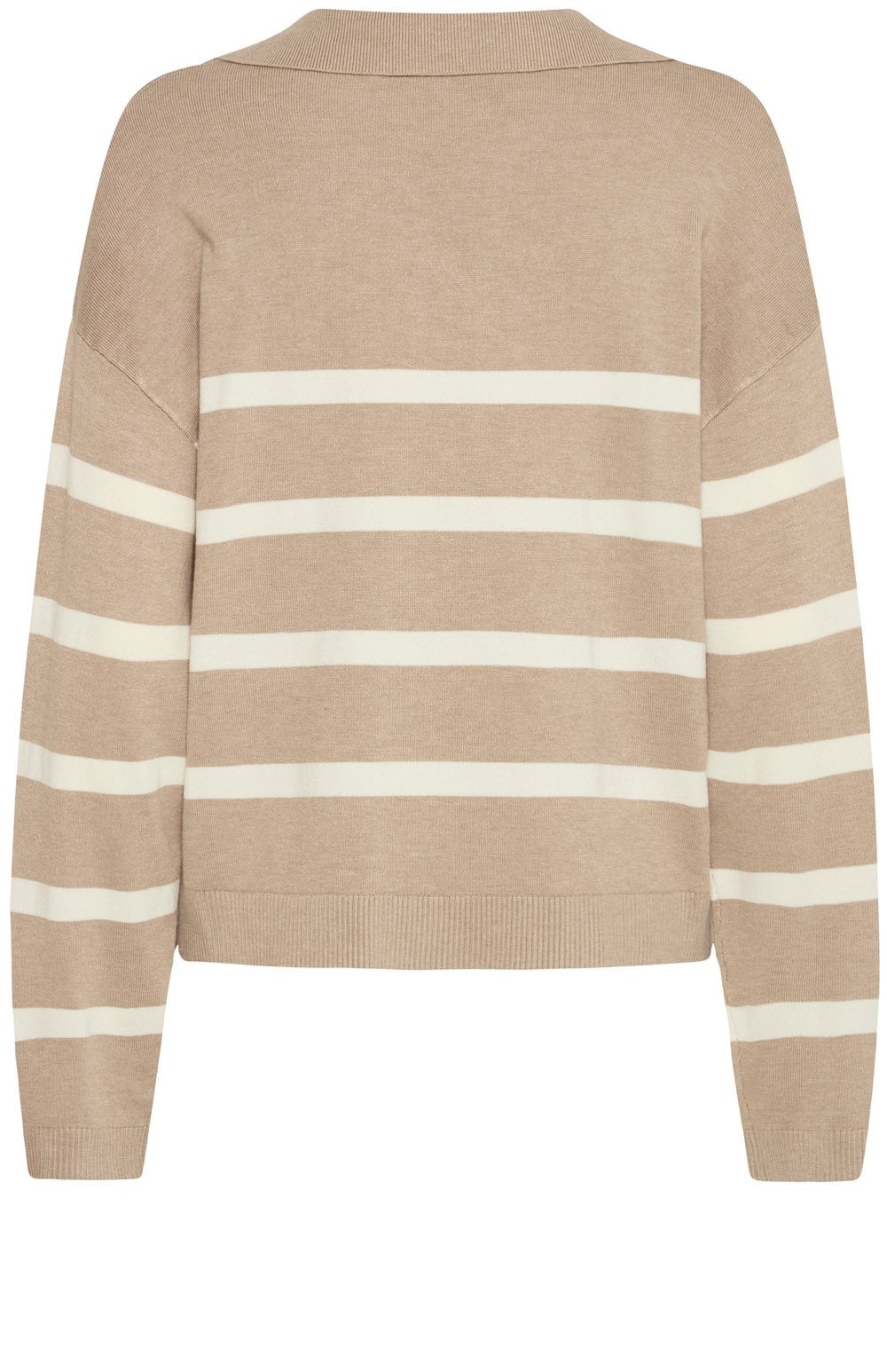 Humus Mix Stripe V Neck Jumper