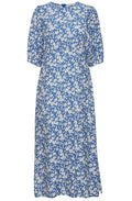 Ibano Blue Floral Print Dress