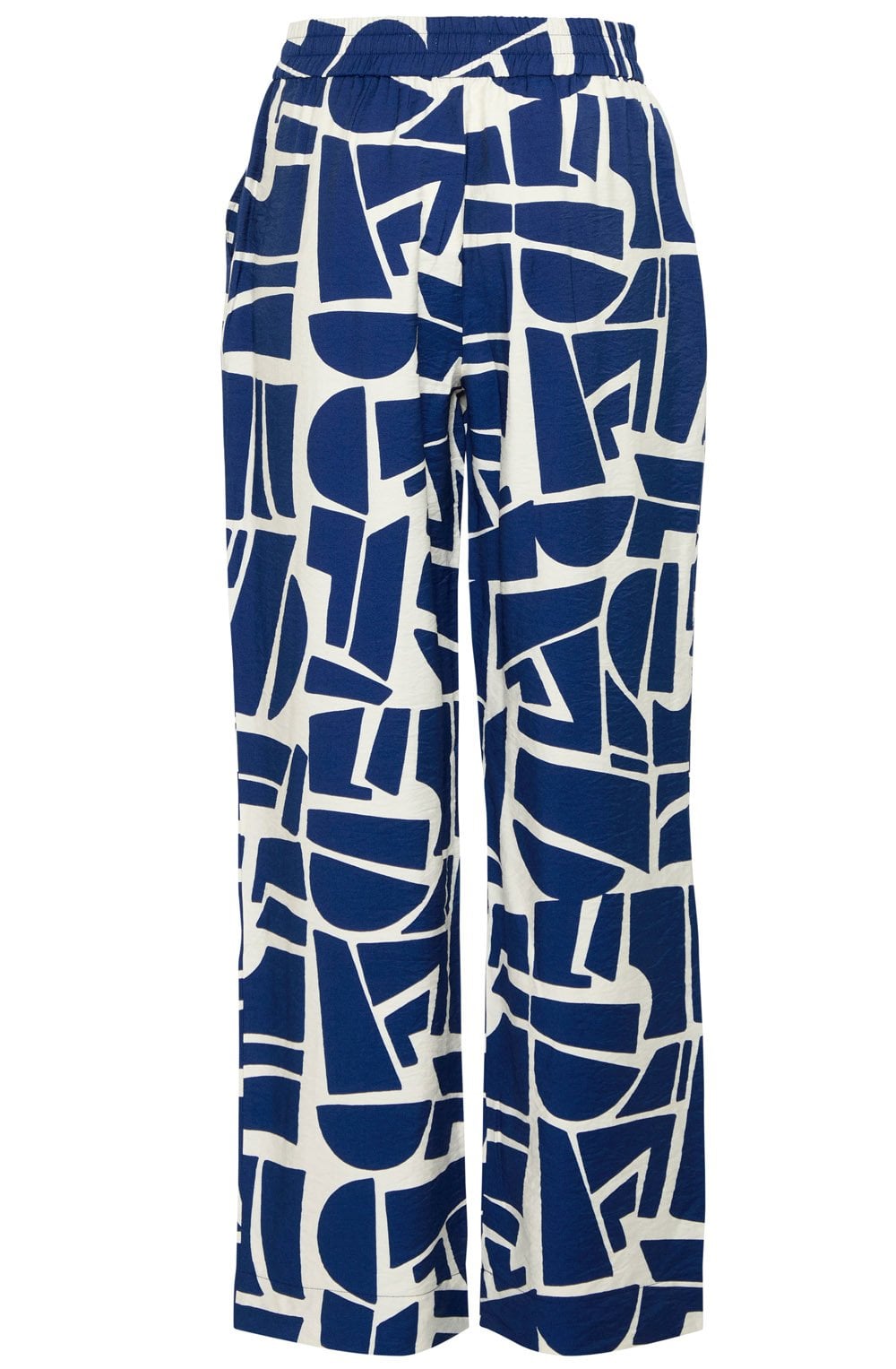 Ihamma Blue Geo Wide Leg Trousers