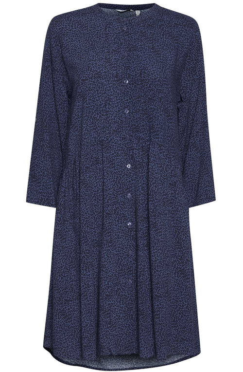 Illa Blue Patterned Shirt Dress