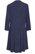Illa Blue Patterned Shirt Dress
