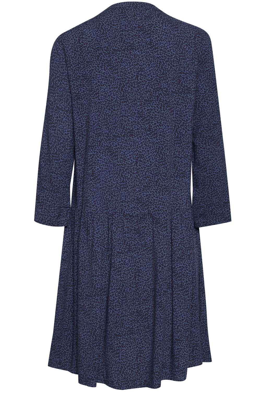Illa Blue Patterned Shirt Dress