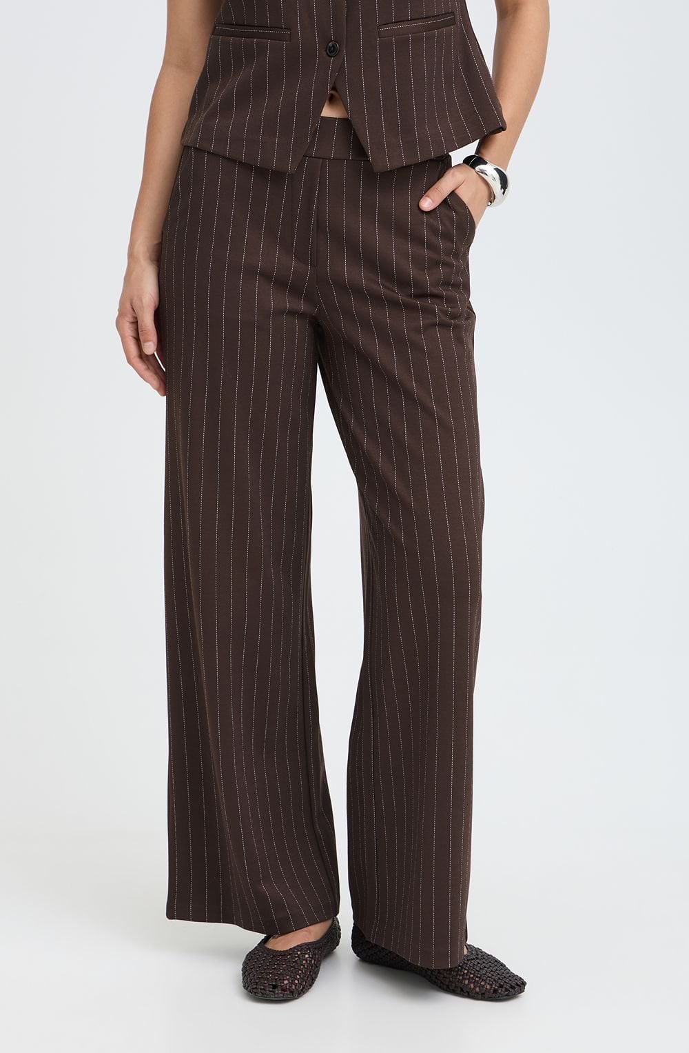Java Pinstripe Wide Leg Trousers