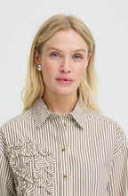 Java Stripes Appliqué Ruffle Shirt