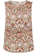 Joella Aloe Boho Mix Sleeveless Blouse