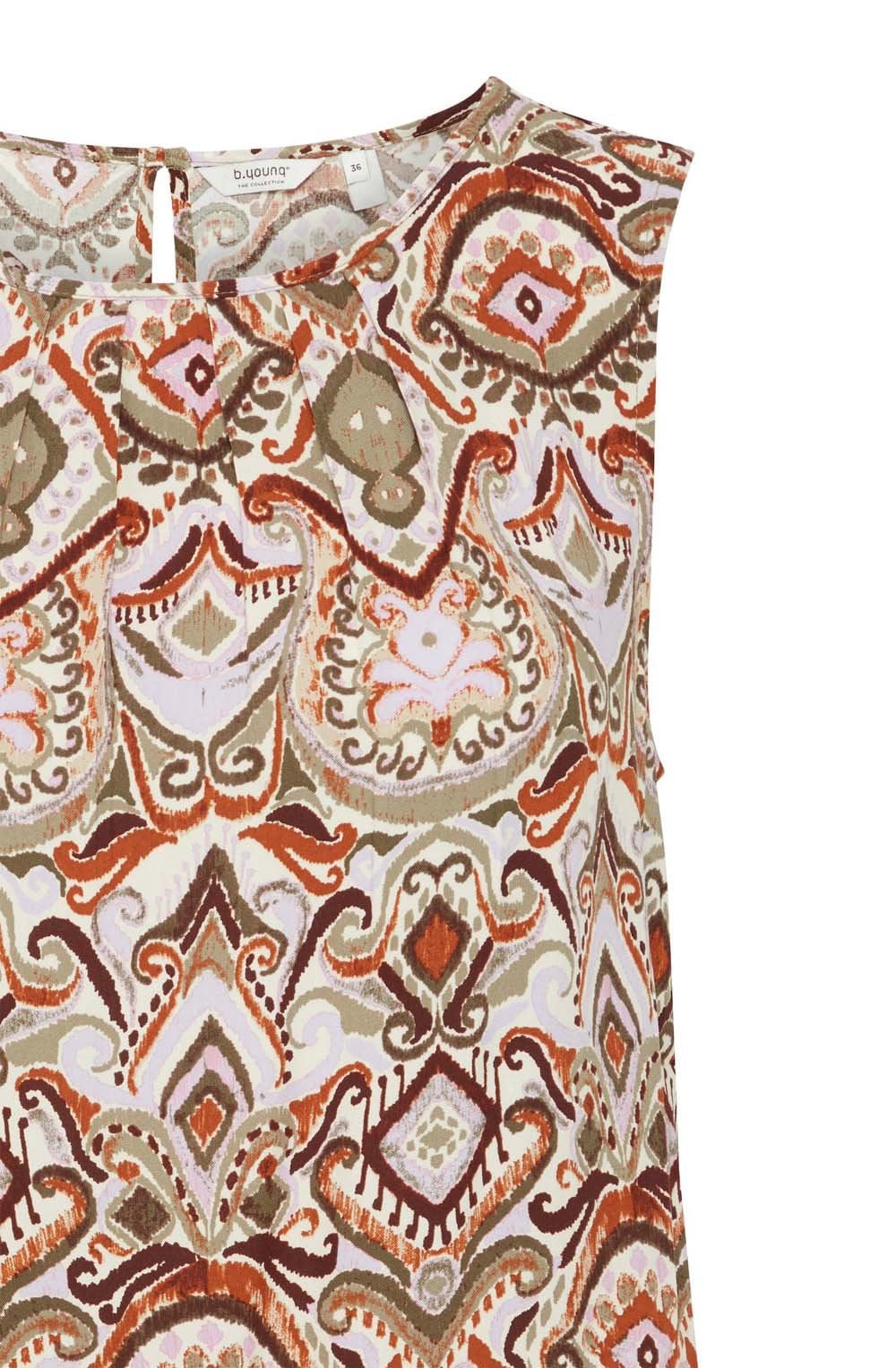 Joella Aloe Boho Mix Sleeveless Blouse