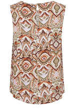Joella Aloe Boho Mix Sleeveless Blouse
