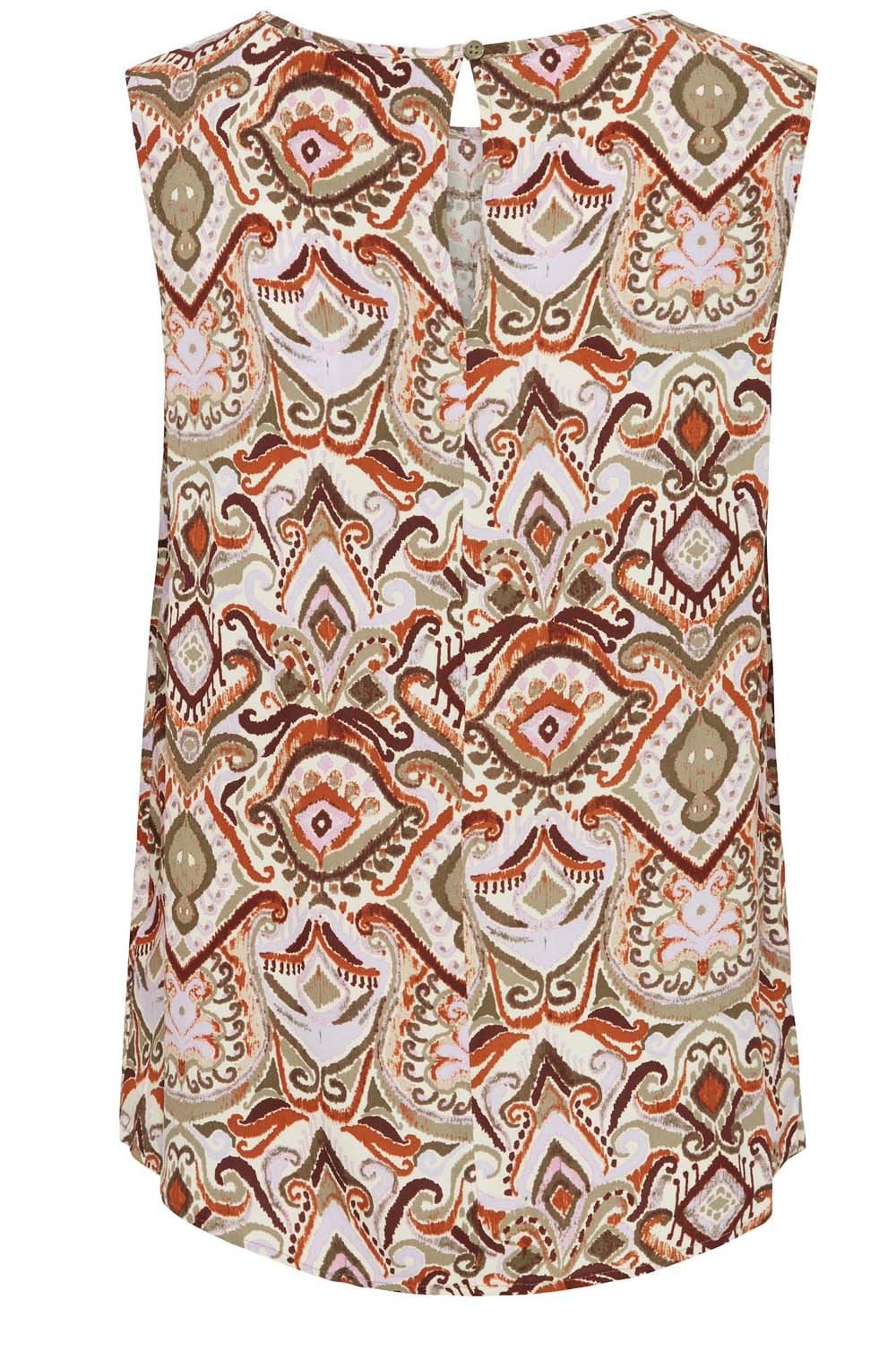 Joella Aloe Boho Mix Sleeveless Blouse
