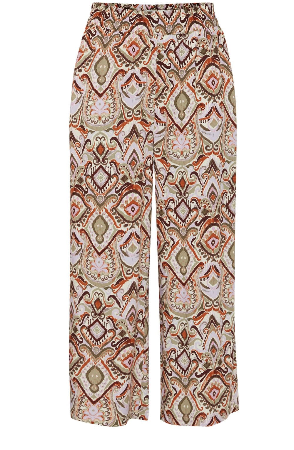 Joella Aloe Boho Mix Wide Leg Crop Trousers