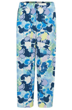 Joella Angel Blue Water Colour Wide Leg Crop Trousers