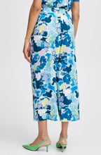 Joella Angel Blue Water Colour Wide Leg Crop Trousers