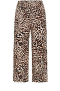 Joella Birch Leopard Wide Leg Crop Trousers